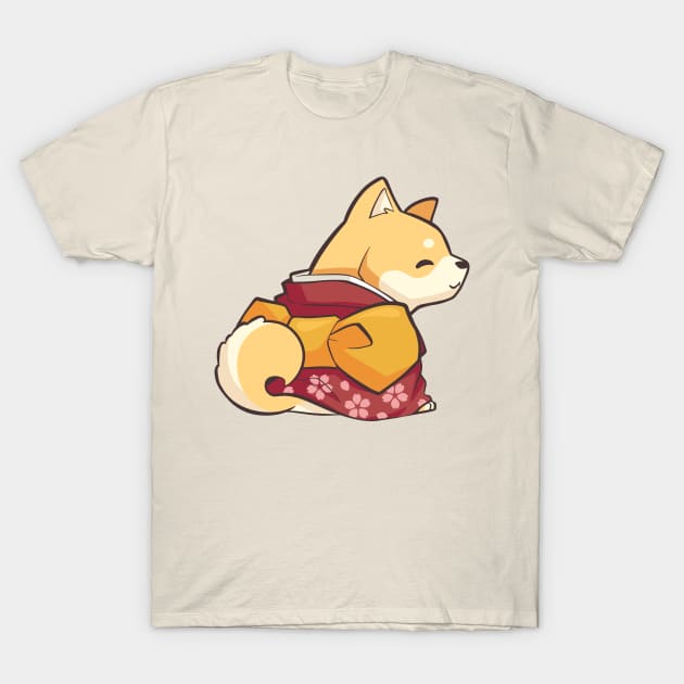 Kimono Shiba Inu T-Shirt by Bobblejot